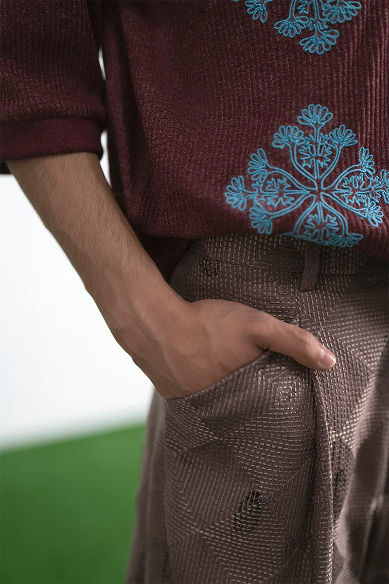 Qaif Cord Embroidered Polo Shirt (Men) - Image 5