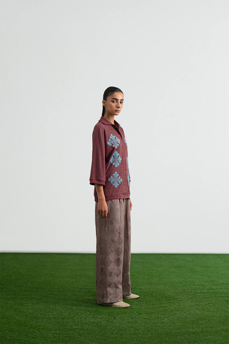 Qaif Cord Embroidered Polo Shirt (Women) - Image 5