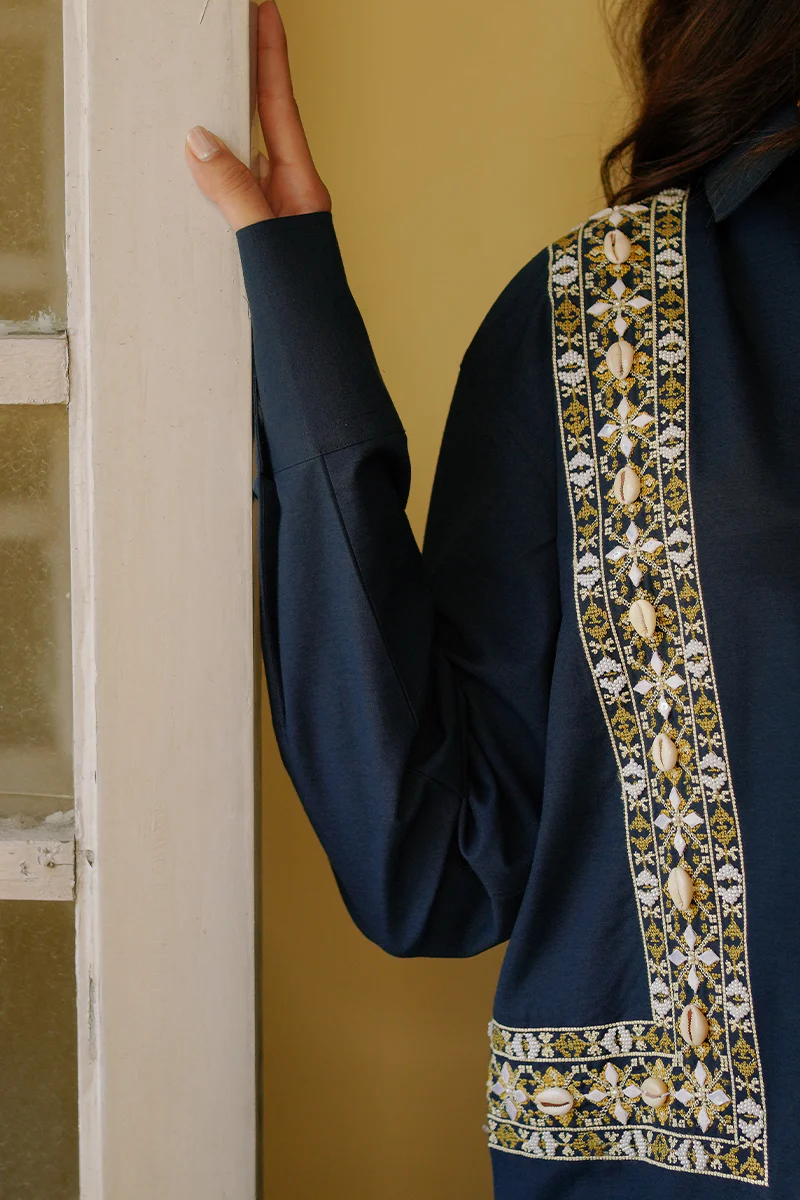 "Daria" Hand Embellished Button-up (Women) - Image 3