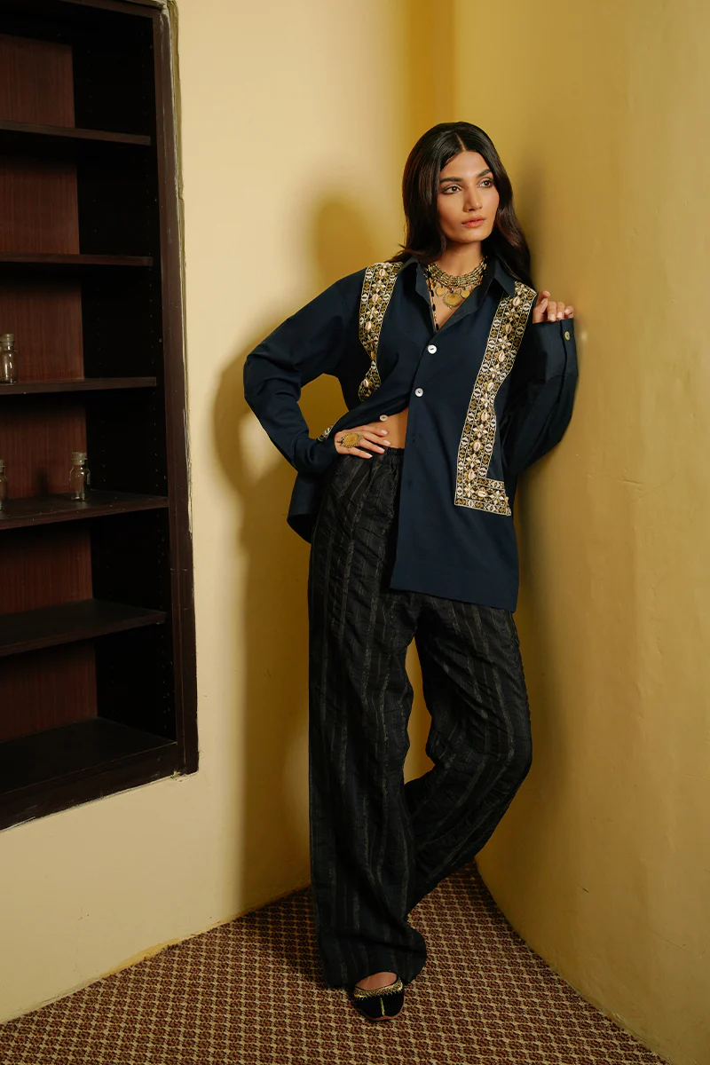 "Daria" Hand Embellished Button-up (Women) - Image 4