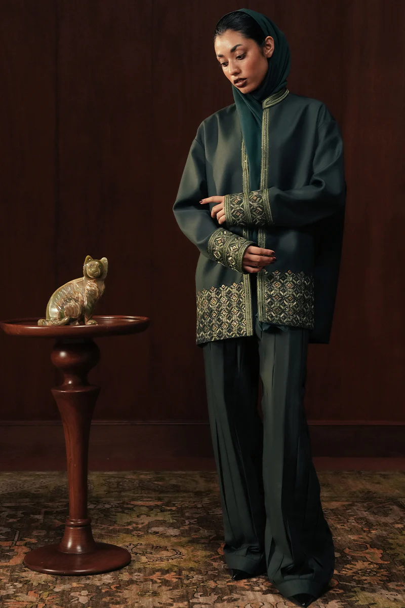 Elvan Hand Embroidered Coat - Image 4