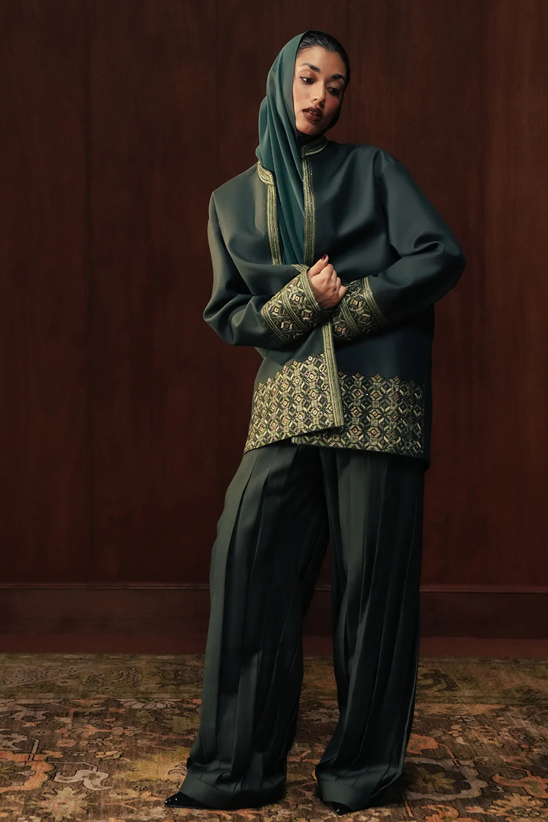 Elvan Hand Embroidered Coat - Image 8