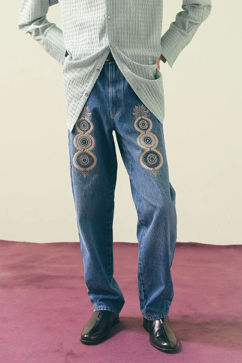 Dyrah Hand Embroidered Jeans (Men) - Image 3