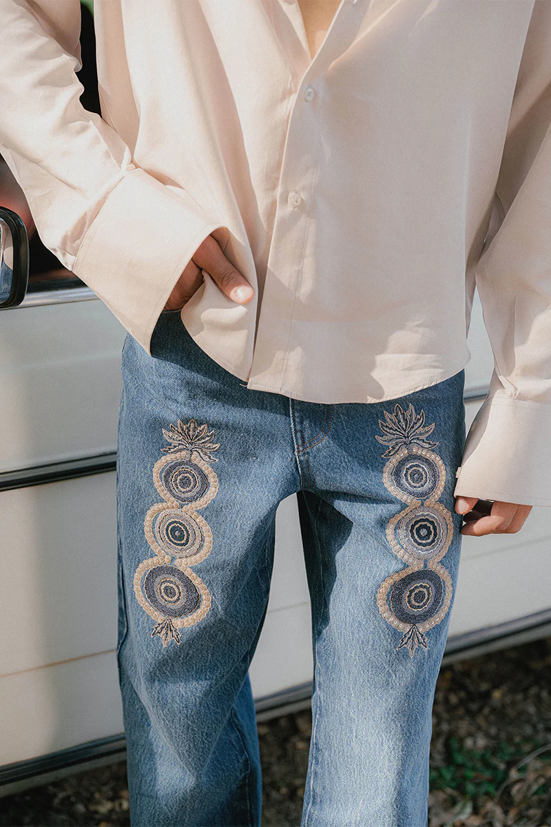 Dyrah Hand Embroidered Jeans (Men) - Image 6