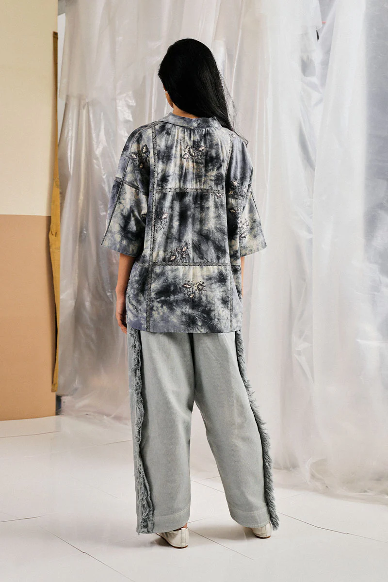 'FORGET-ME-NOT' EMBROIDERED RESORT SHIRT (Women) - Image 3