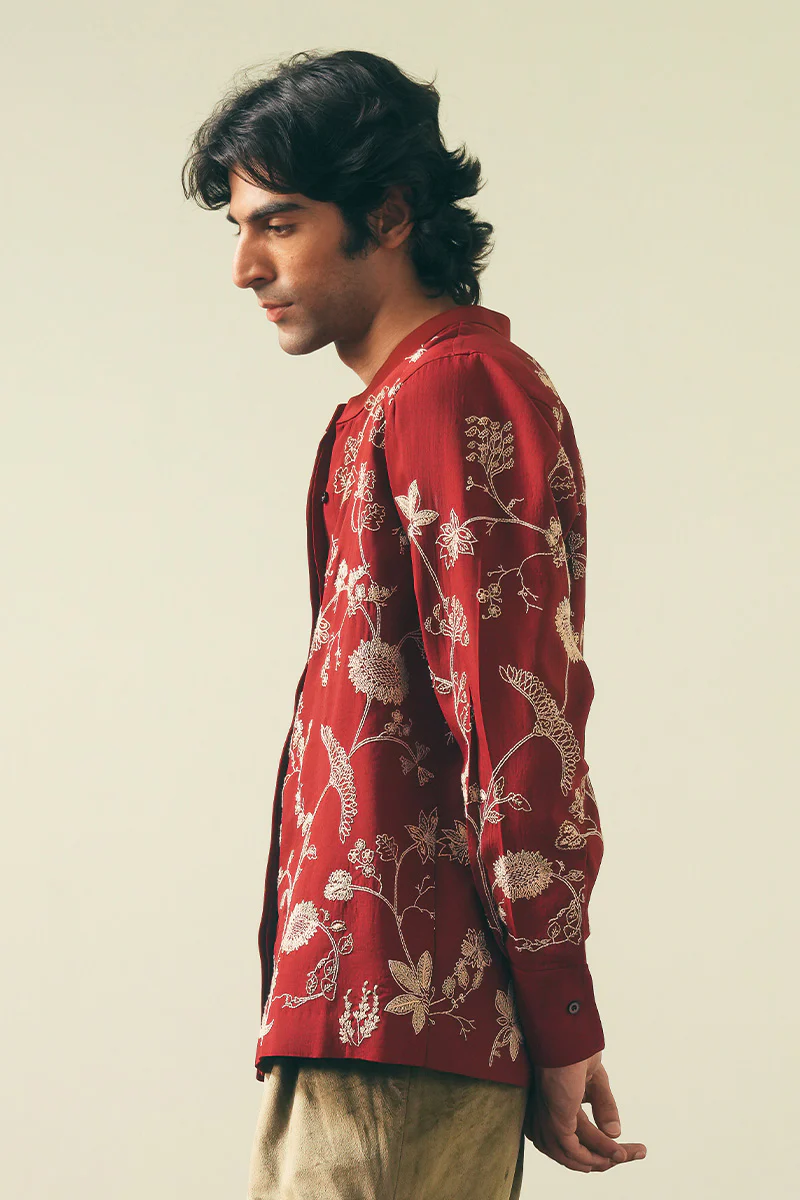 Rumi Hand Embroidered Kantha Shirt (Men) - Image 4