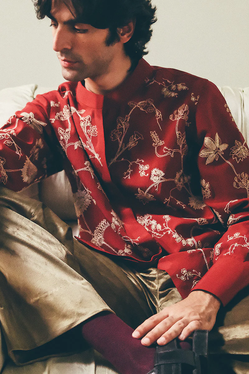 Rumi Hand Embroidered Kantha Shirt (Men) - Image 5