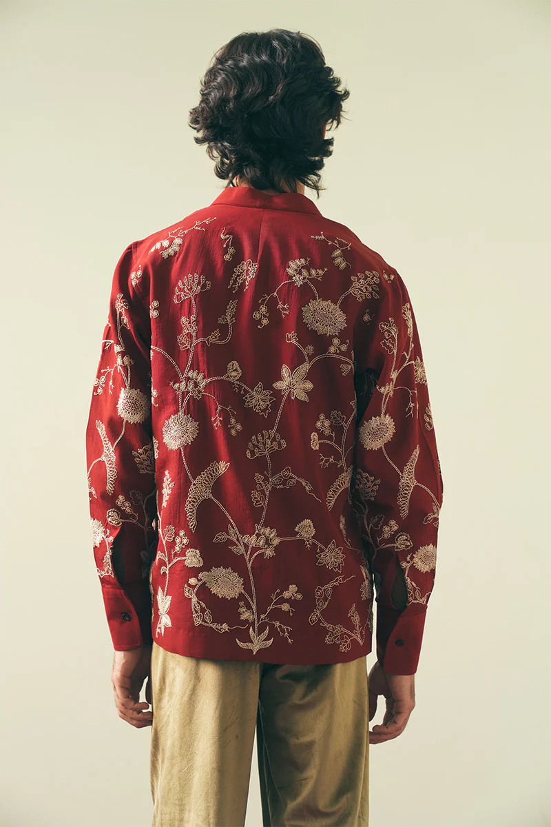 Rumi Hand Embroidered Kantha Shirt (Men) - Image 7