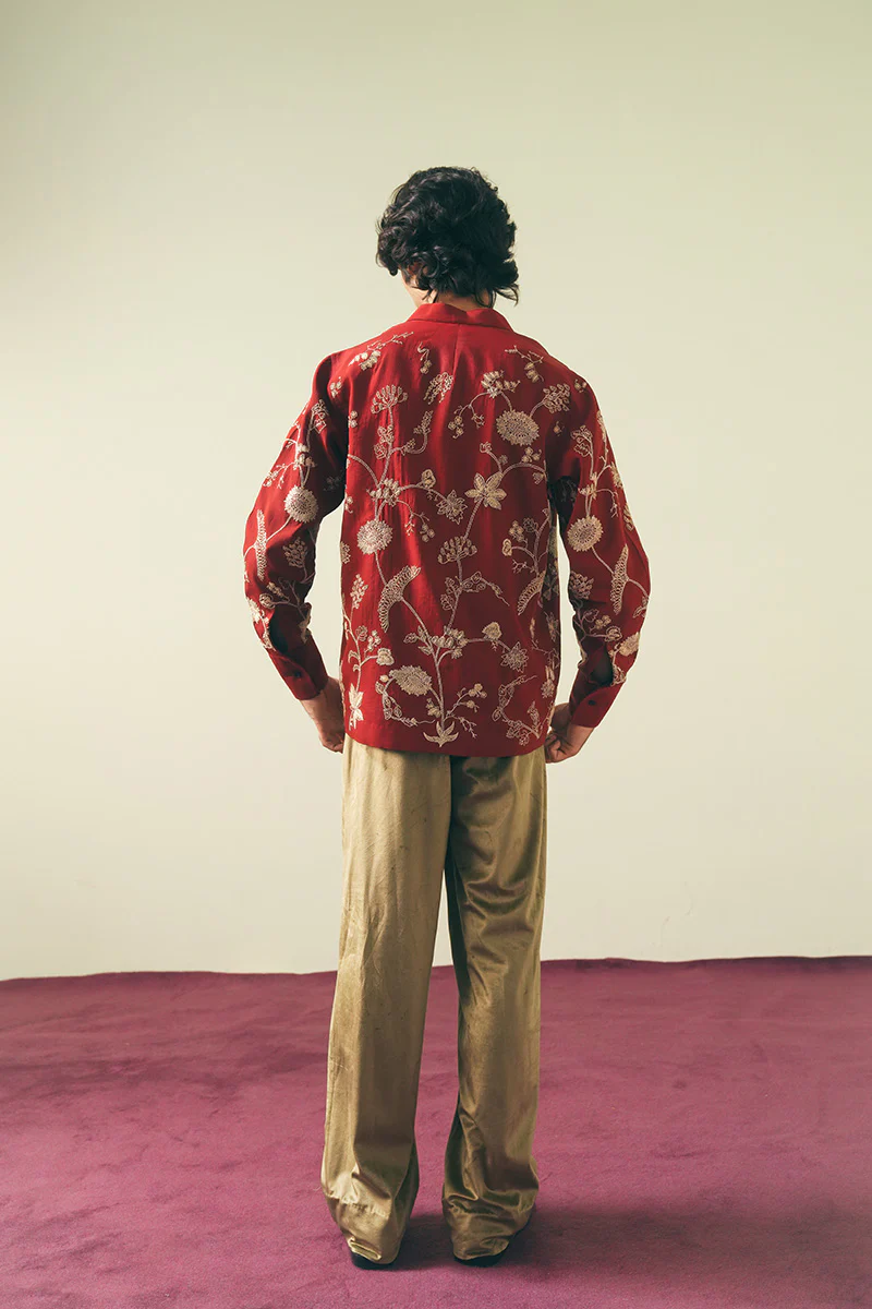 Rumi Hand Embroidered Kantha Shirt (Men) - Image 8