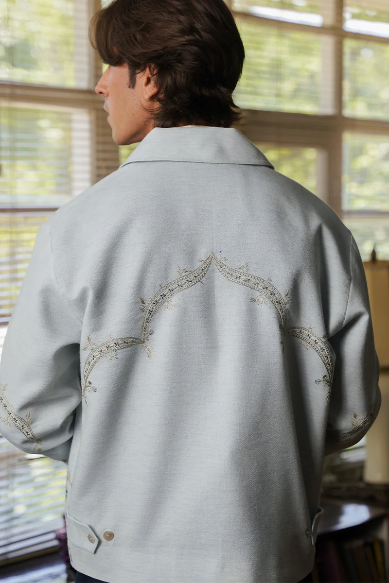 "Mahal" Embroidered Trucker Jacket (Men) - Image 4